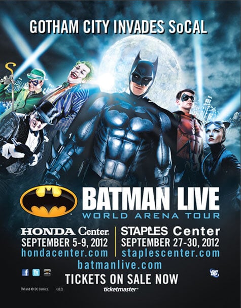 Batman live honda center video #1