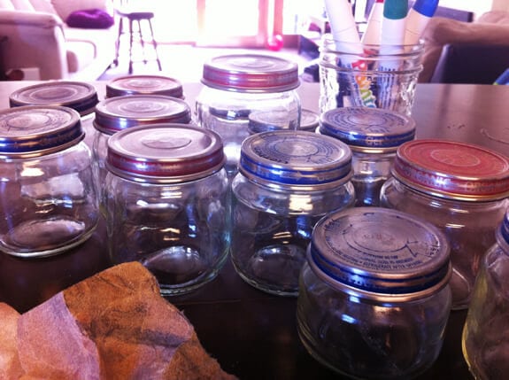 DIY Spice Rack with baby food jars