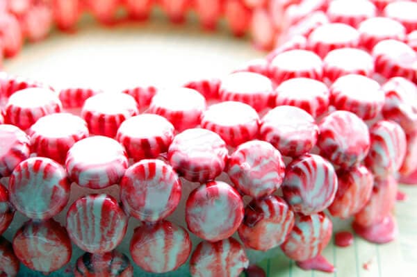 melted candy wreath