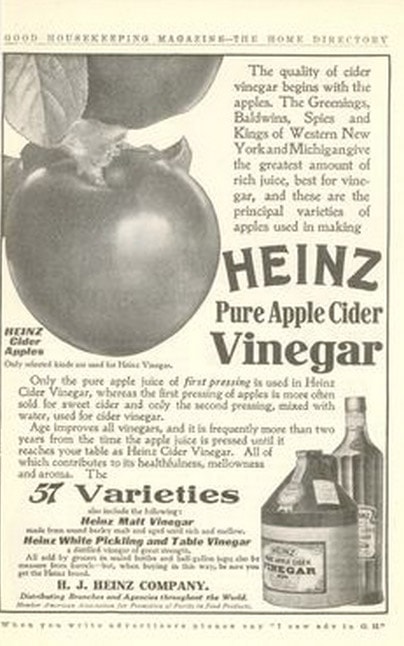 vintage Heinz Apple Cider Vinegar ad