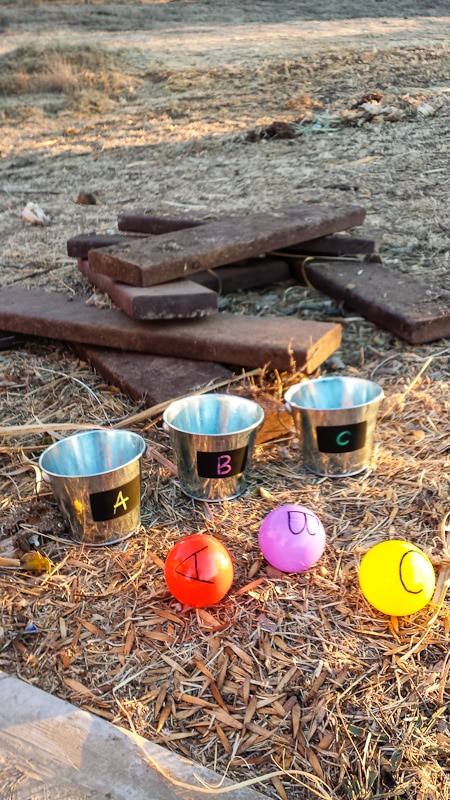 alphabet balls bucket activity