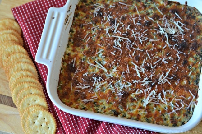 hot spinach and artichoke dip baked