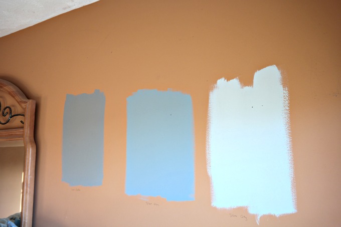 Choosing a paint color by narrowing options