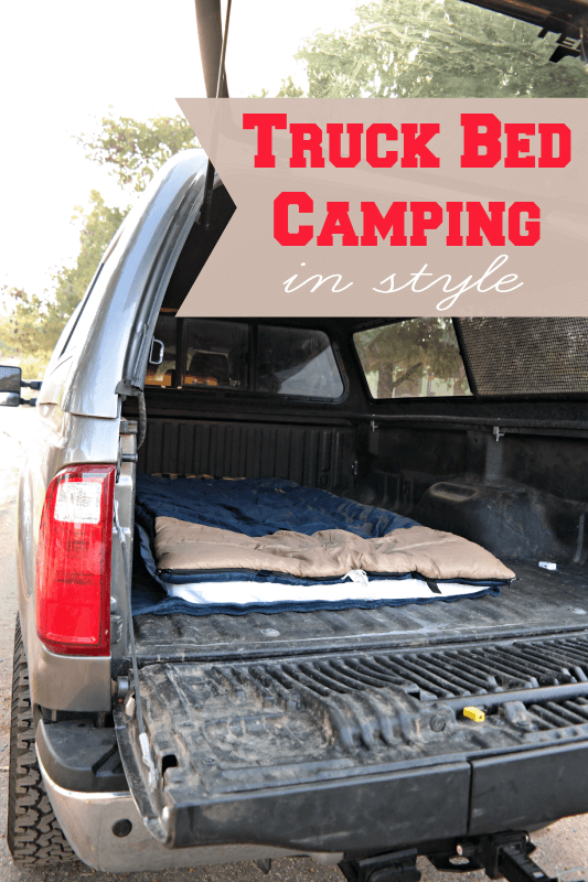 Truck bed camping