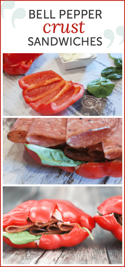 Bell pepper sandwiches - bread made out of bell peppers