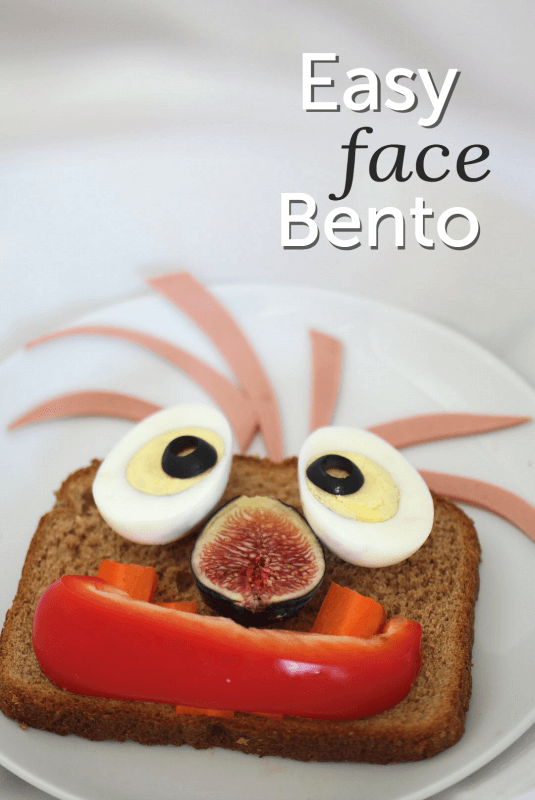 Easy face bento that can be made with stuff from the fridge