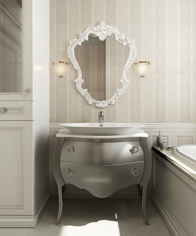 Bathroom decor ideas: vintage-style vanity