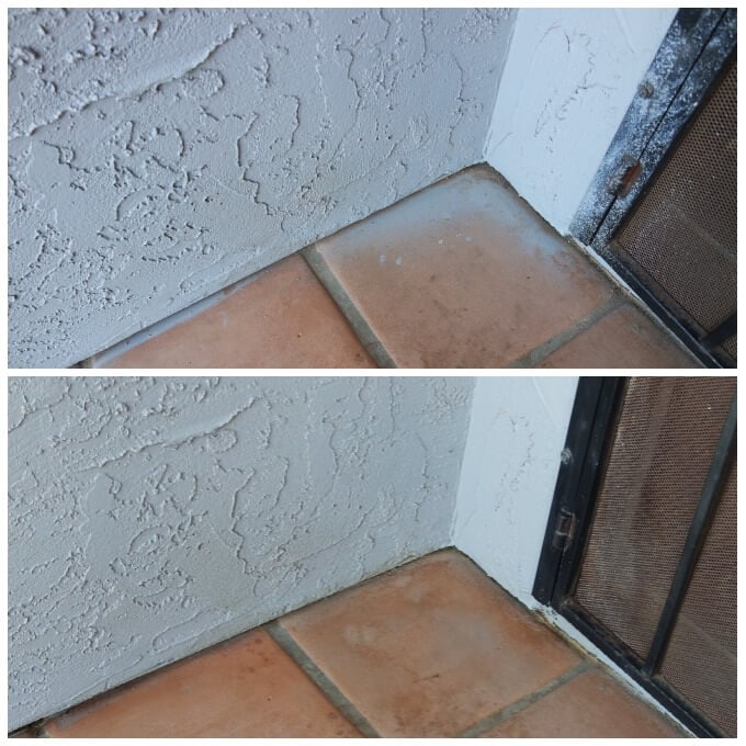 Before and after cleaning paint overspray #TryZep