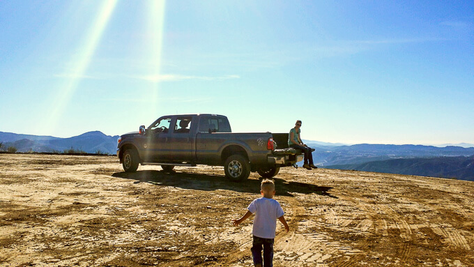 family truck on an adventure
