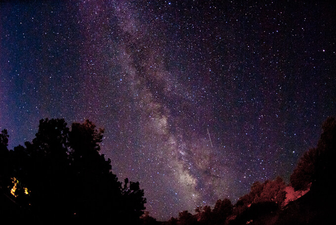 Camping at Bryce Canyon - view of the stars