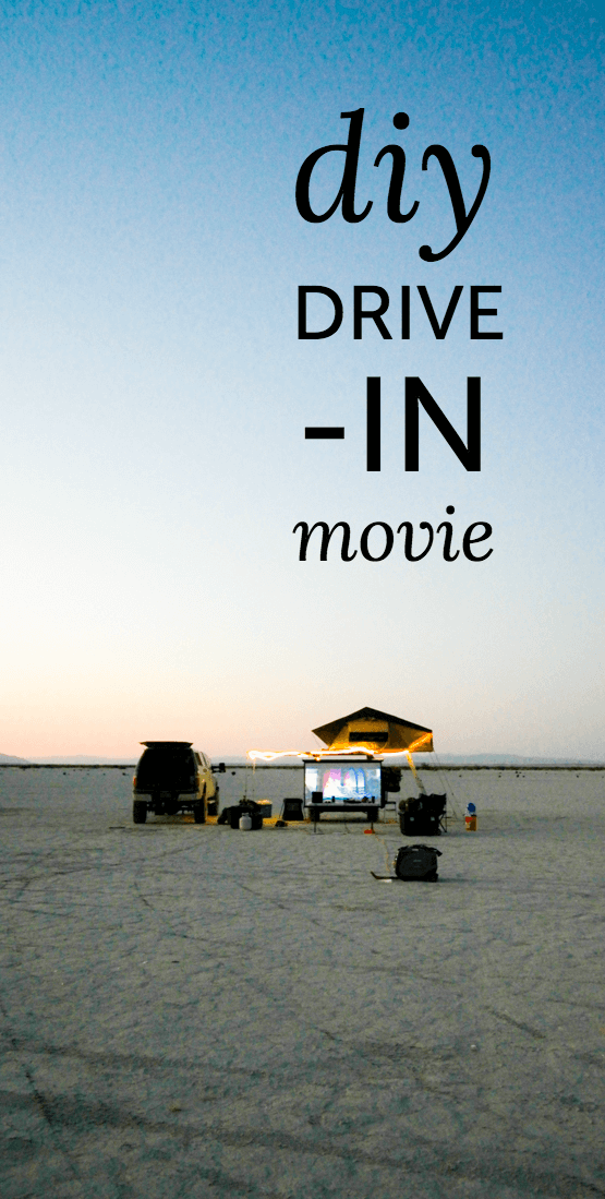 DIY drive-in movie campout