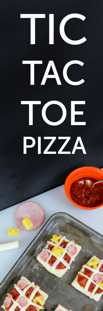 Tic tac toe pizza - a simple snack for kids lunches