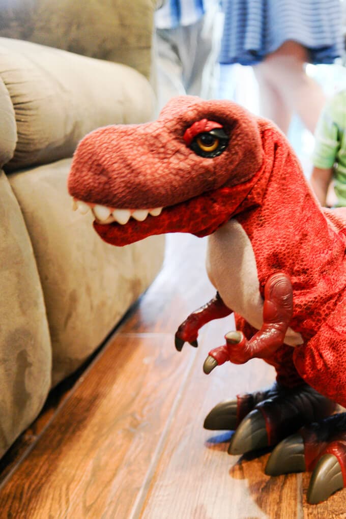 How to have a cheap, easy dinosaur birthday with dollar store supplies and a few long-lasting toys