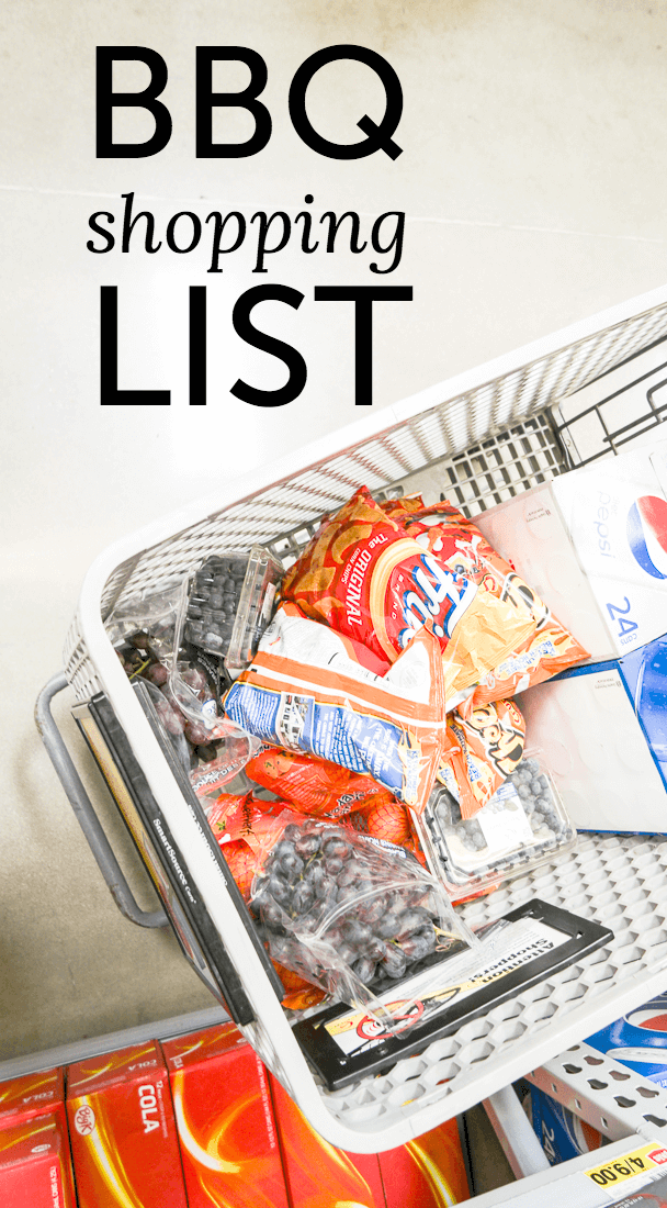 A shopping list of everything you need for a BBQ-1