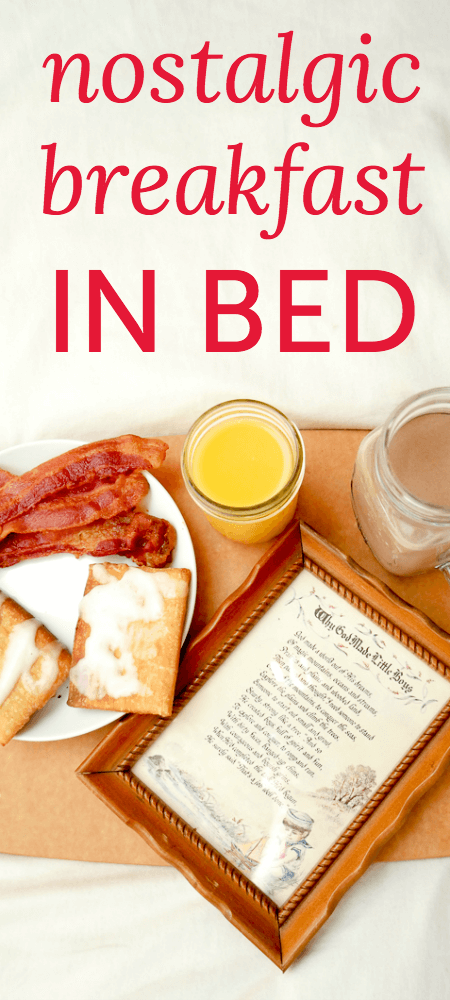 Host a nostalgic breakfast in bed date with your husband