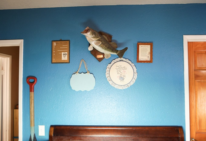 Creating a nautical kids room with found items, new decor and riveted walls