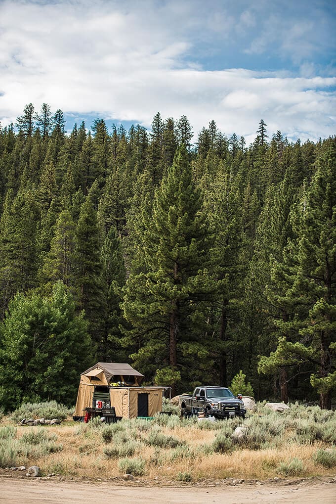 Camping in the Sierras in Northern California