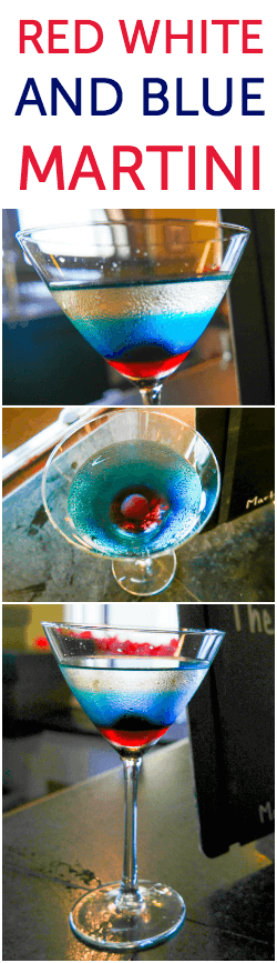 Red white and blue martini