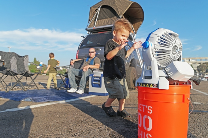 How to setup the best tailgate ever. Tailgating out of your truck - even on pavement - can be seriously rad with some misters, a pop-up tent, a portable refrigerator and more