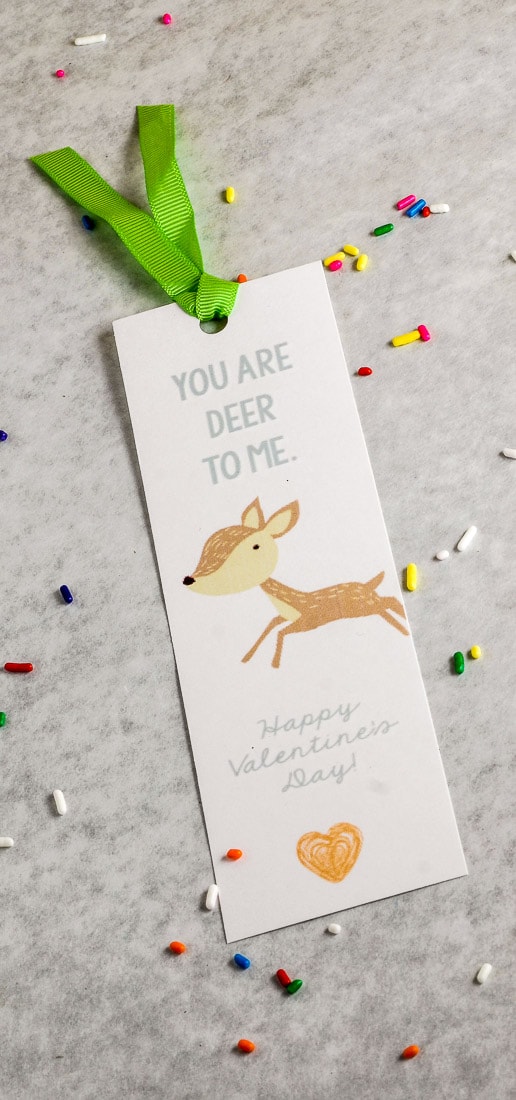Woodland printable valentines. These valentine bookmarks are so easy, and perfect for an outdoorsy kid (or one who just really likes animals).