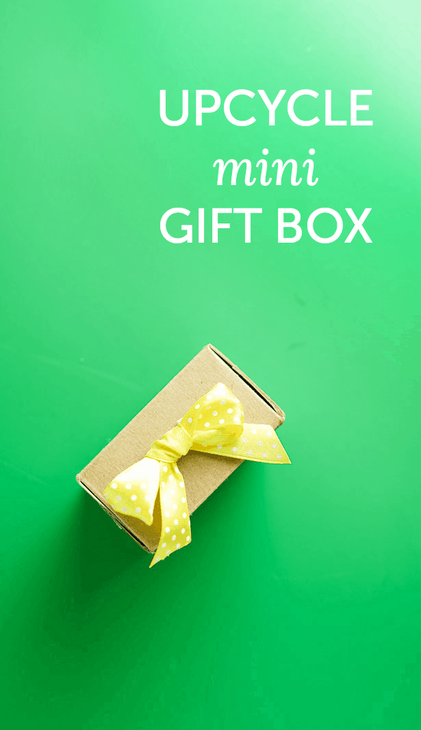 DIY mini gift box (from a toothpaste container)
