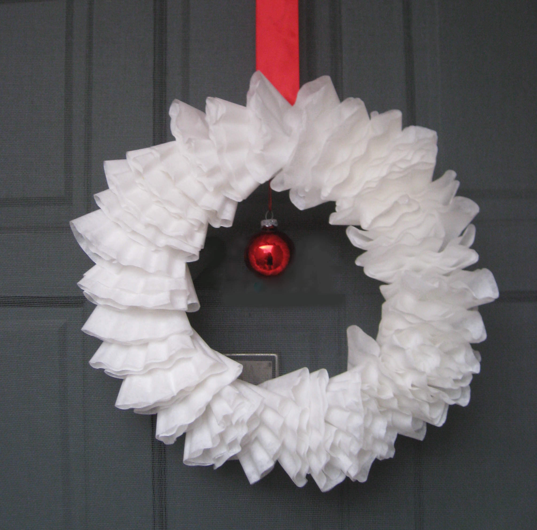 coffee filter wreath Someday I'll Learn