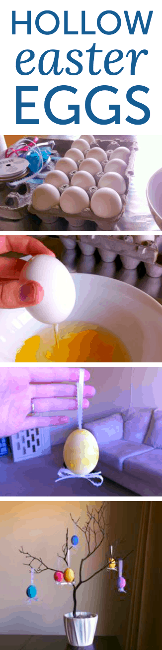  How to make hollow Easter eggs (perfect for hanging from an Easter tree!)
