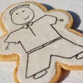 stick figure decorated cookies