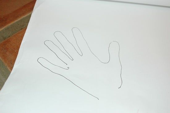 Handprint outline