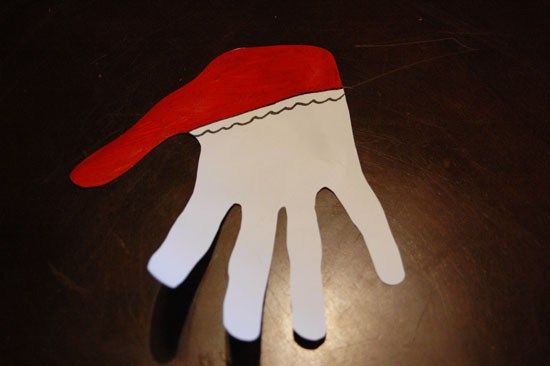 Santa hat hand