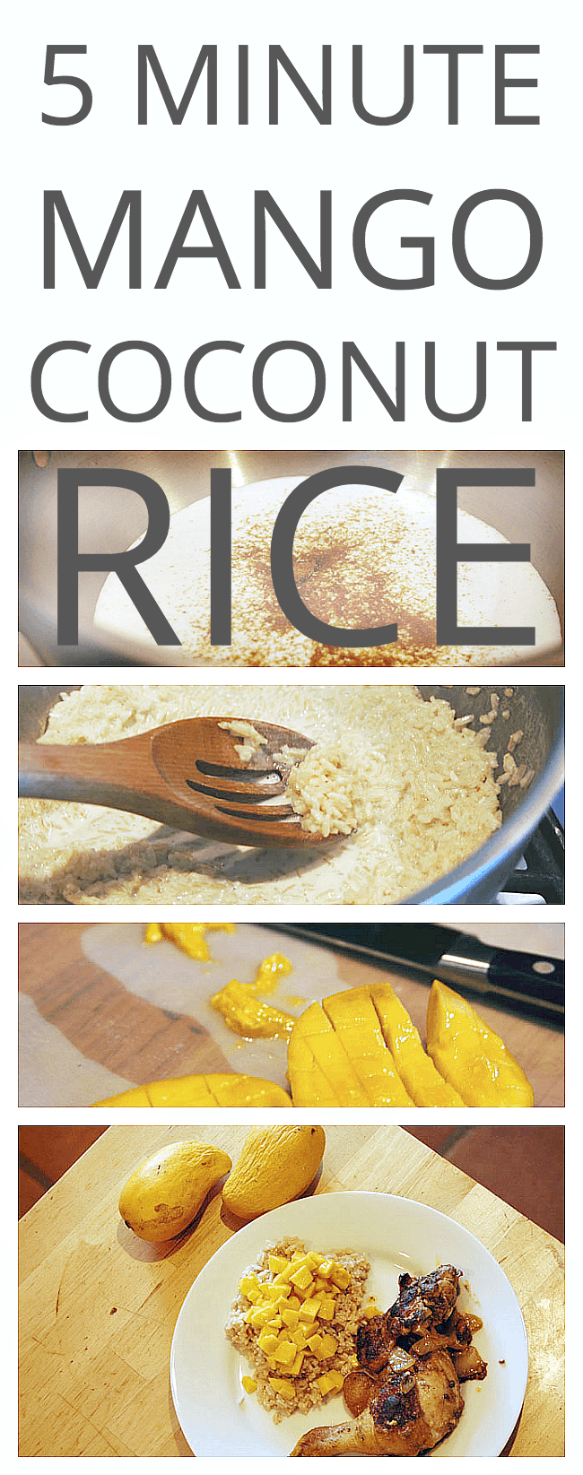 Mango coconut rice that can be on the table in 5 MINUTES FLAT!