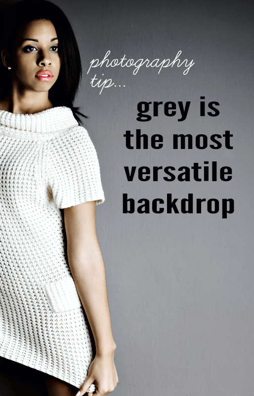 Not sure what color to use as a background? You can never fail with grey.