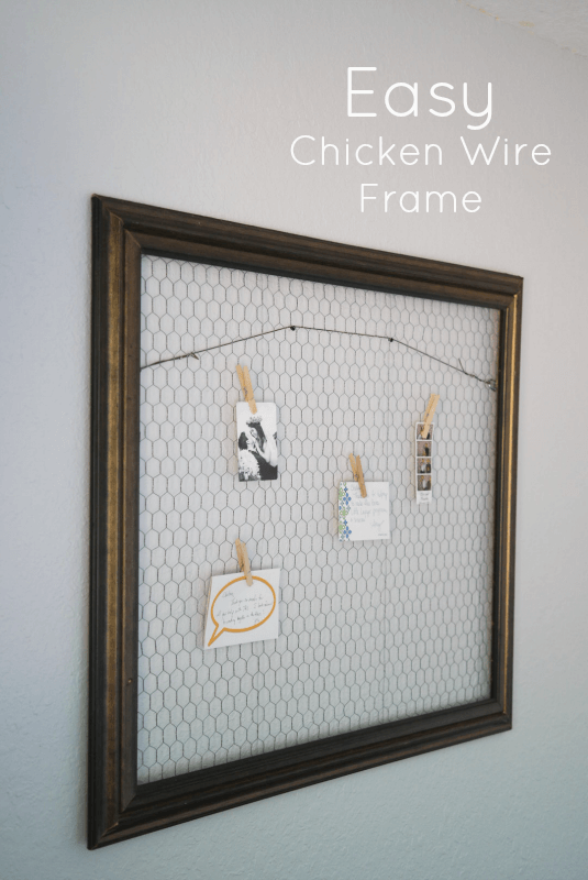Make a chicken wire frame with some farm scraps and an old frame