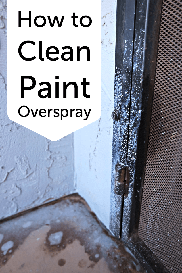How to clean paint overspray. Good solution to know for those times when you get a little overzealous with household projects!