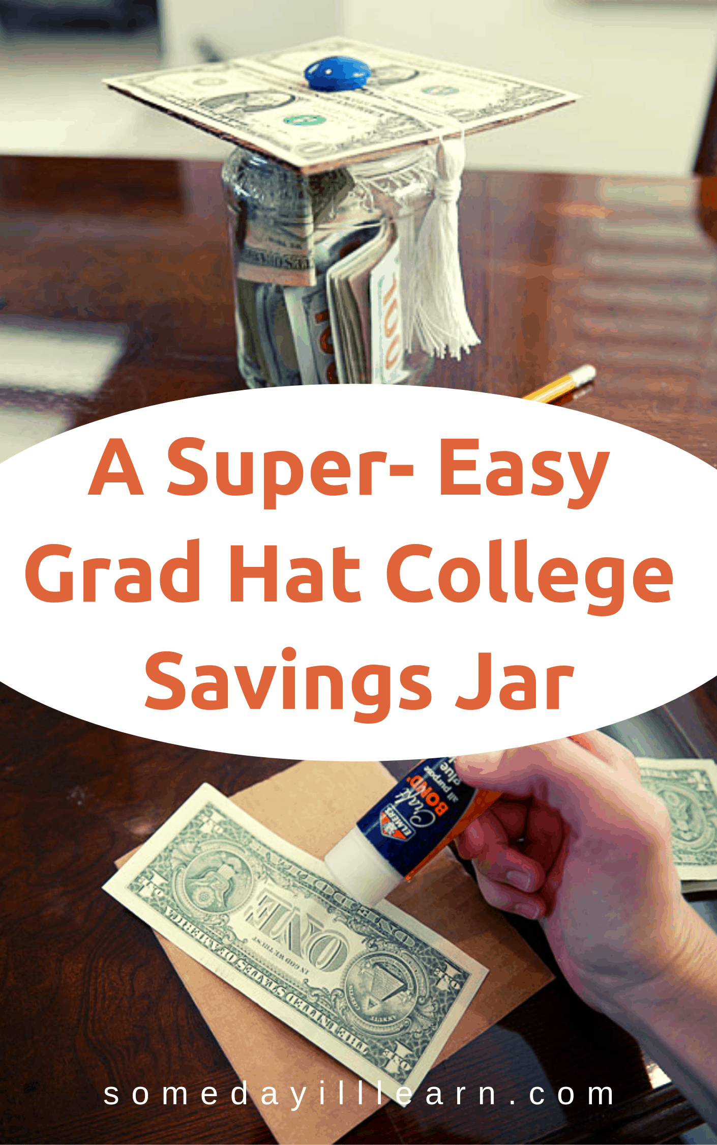 A Super- Easy Grad Hat College Savings Jar