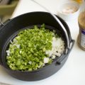 Ingredients in a grill skillet
