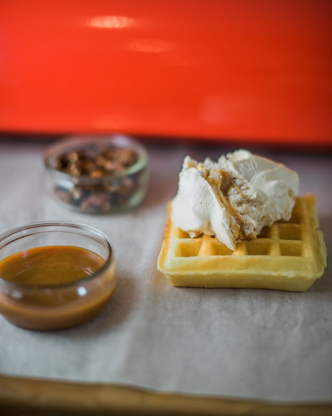 Ice cream waffle sandwiches could be breakfast OR dessert, but we're not going to argue semantics. 