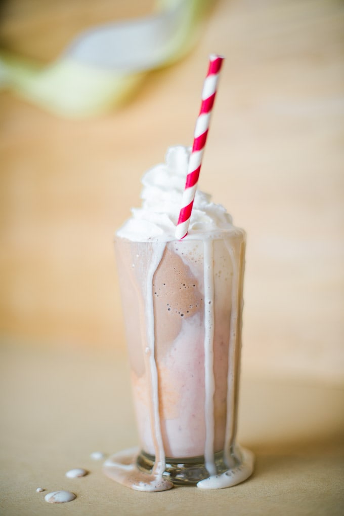 The infamous neapolitan milkshake from diners is easy to make at home. It will totally impress your kids!