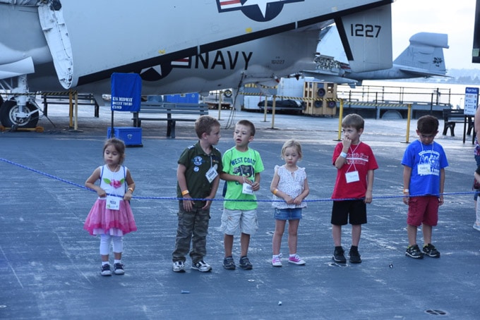 Spending the night on the USS Midway in San Diego as part of the Little Skippers program.