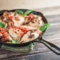 20-minute one skillet creamy spinach bacon chicken (wow, that's a mouthful!)
