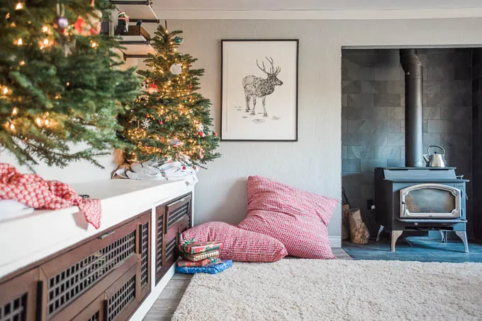 Home decor for the holidays (with TWO Christmas trees and a couple main accessory picks that can be used all year long).