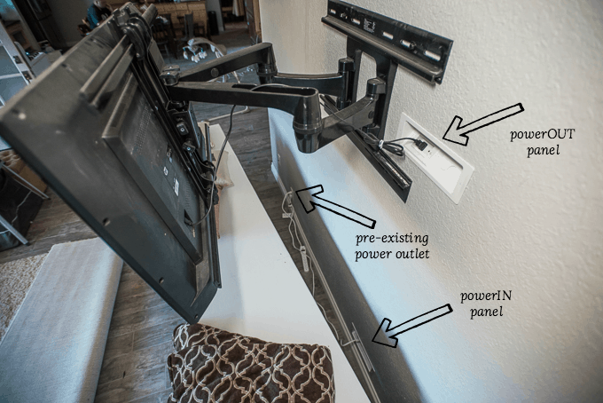 Here's how to route TV cords down through the wall with an easy $100 solution.