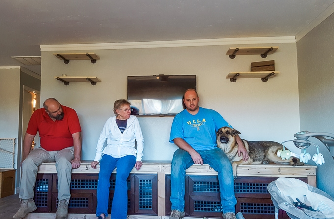 Building a TV bench that can hold people (and dogs, obviously!)