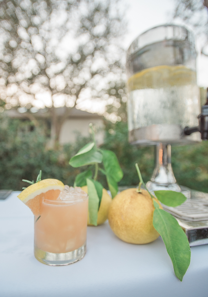 Rosemary Grapefruit Gimlet - made with gin, fresh rosemary syrup, lime and grapefruit juice