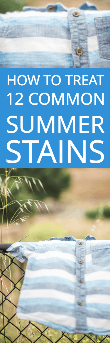12 common summer laundry stains - and how to be ready for them!