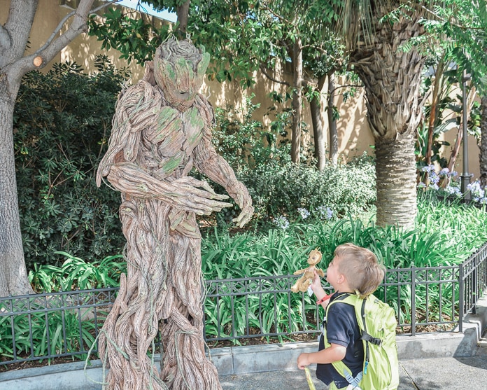 Meeting Groot at Disney California Adventure