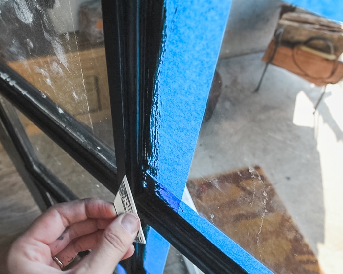How to remove tape from a painted door