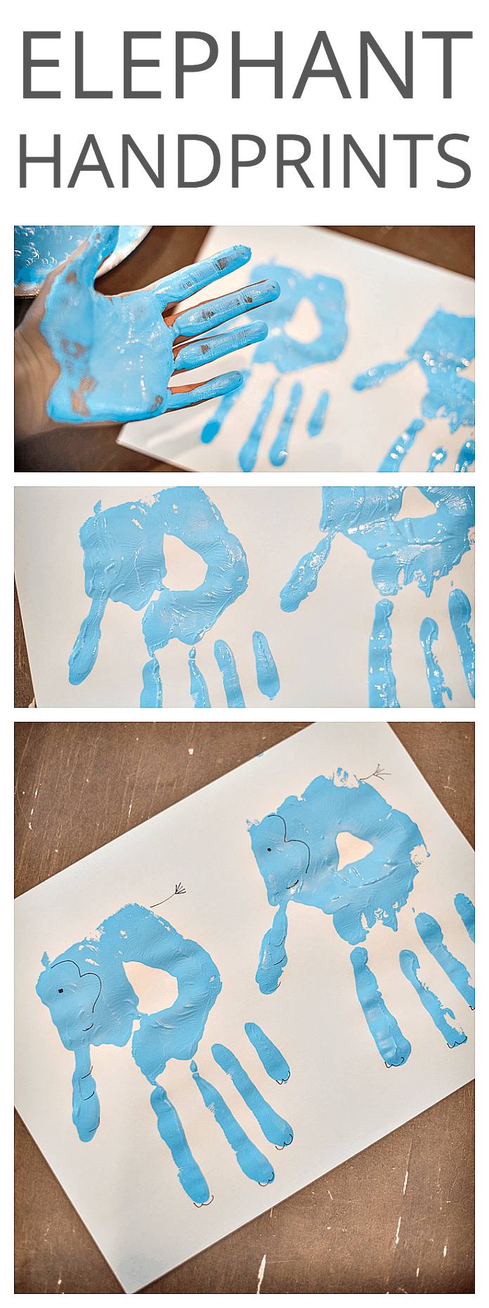 Easy elephant handprint craft for kids
