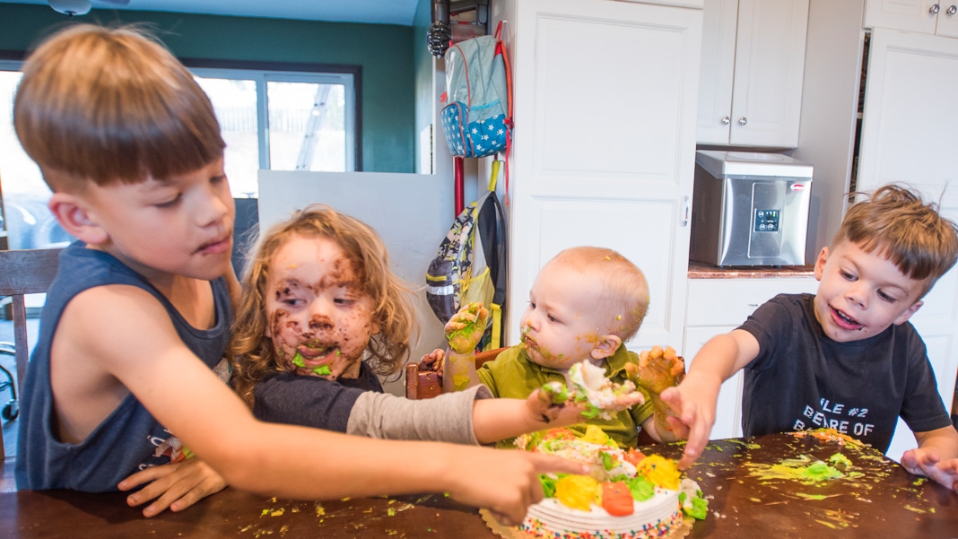 First birthday cake smash