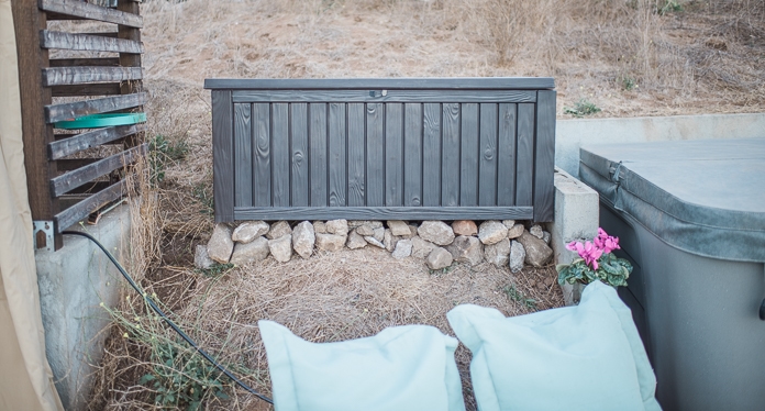 Extra large outdoor storage bench